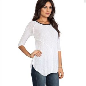 Free People Weekends Layering Tee in Snow Combo